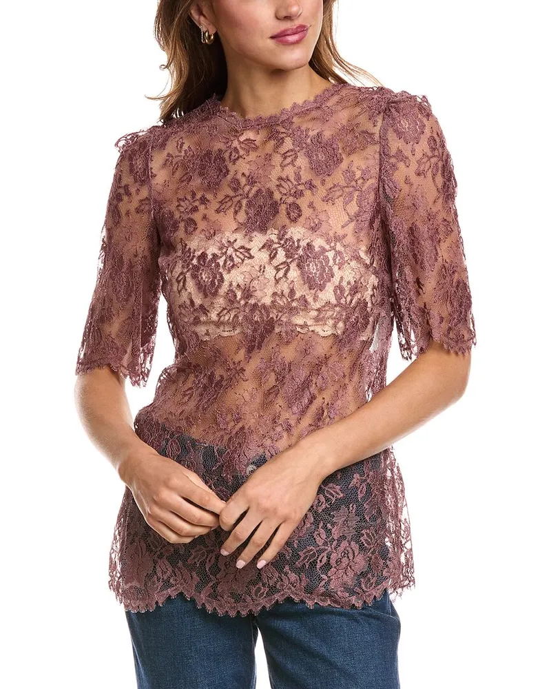 Dolce & Gabbana Lace Top Purple