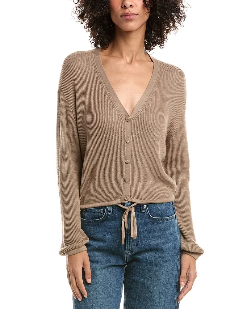 Splendid Bri Cashmere-Blend Cardigan Brown