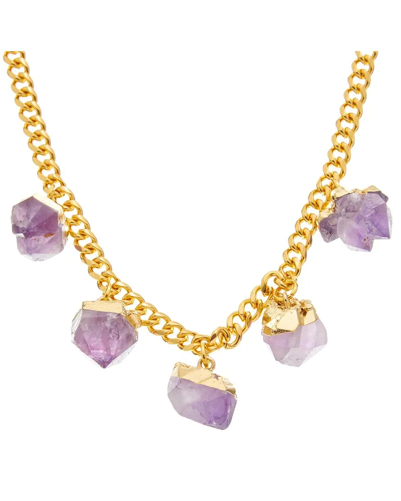 CRYSTAL HAZE 18K Plated Amethyst Statement Necklace Nocolor