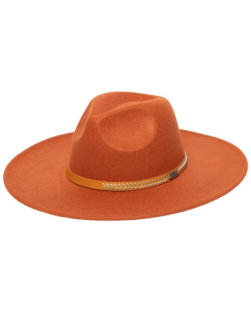 Frye Stiff Brim Fedora Brown