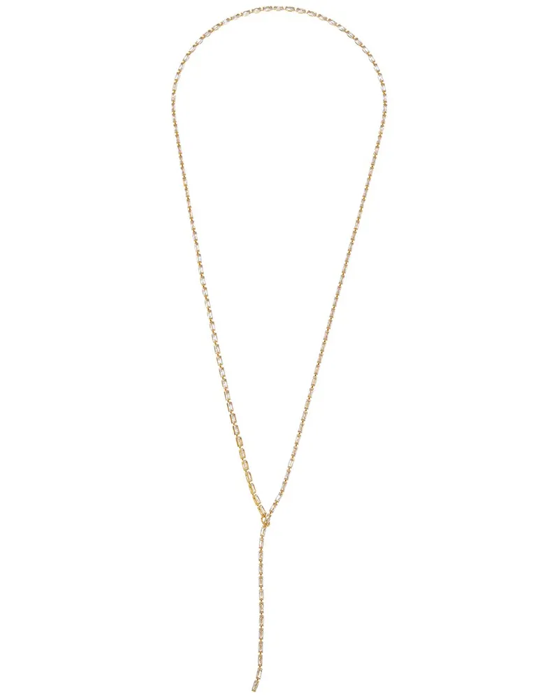 CRYSTAL HAZE 18K Plated CZ Lariat Necklace Nocolor