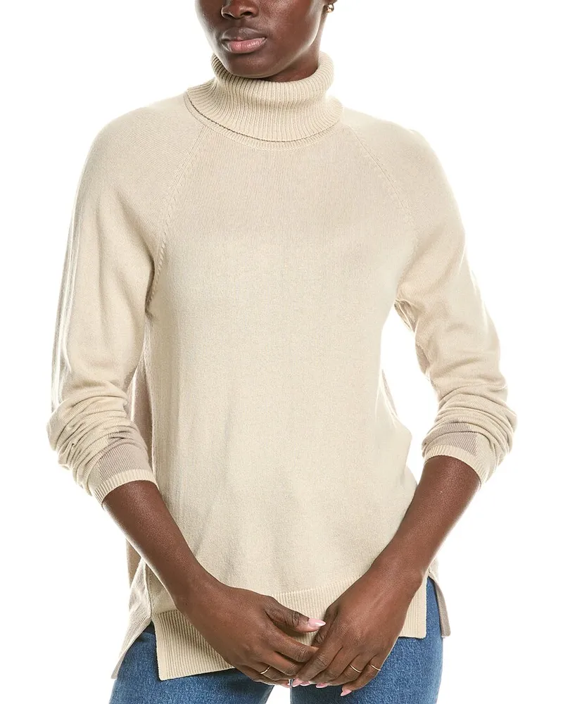 Splendid Colorblocked Turtleneck Wool-Blend Sweater Nocolor