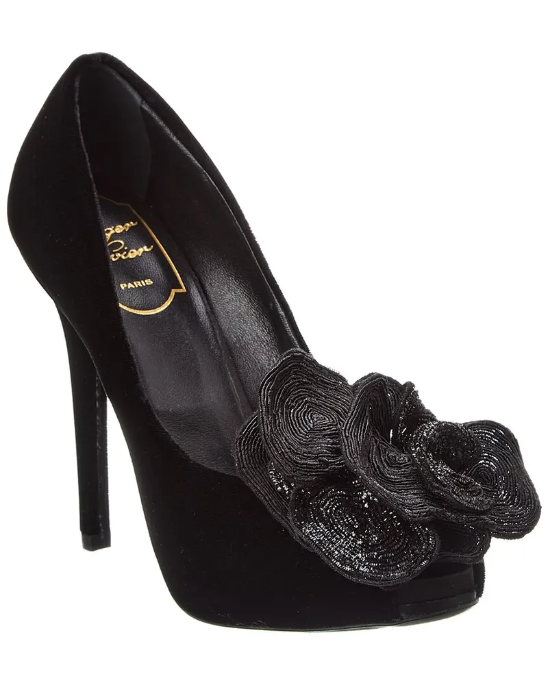 Roger Vivier Velvet Pump Black