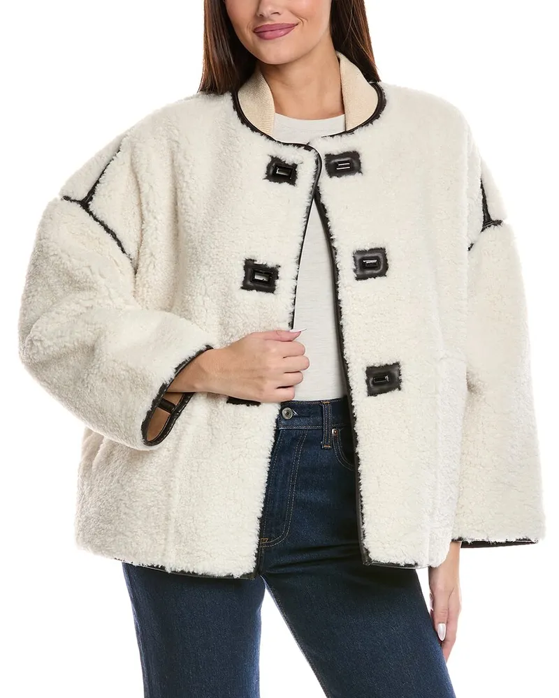ba&sh Manteau Maury Coat White