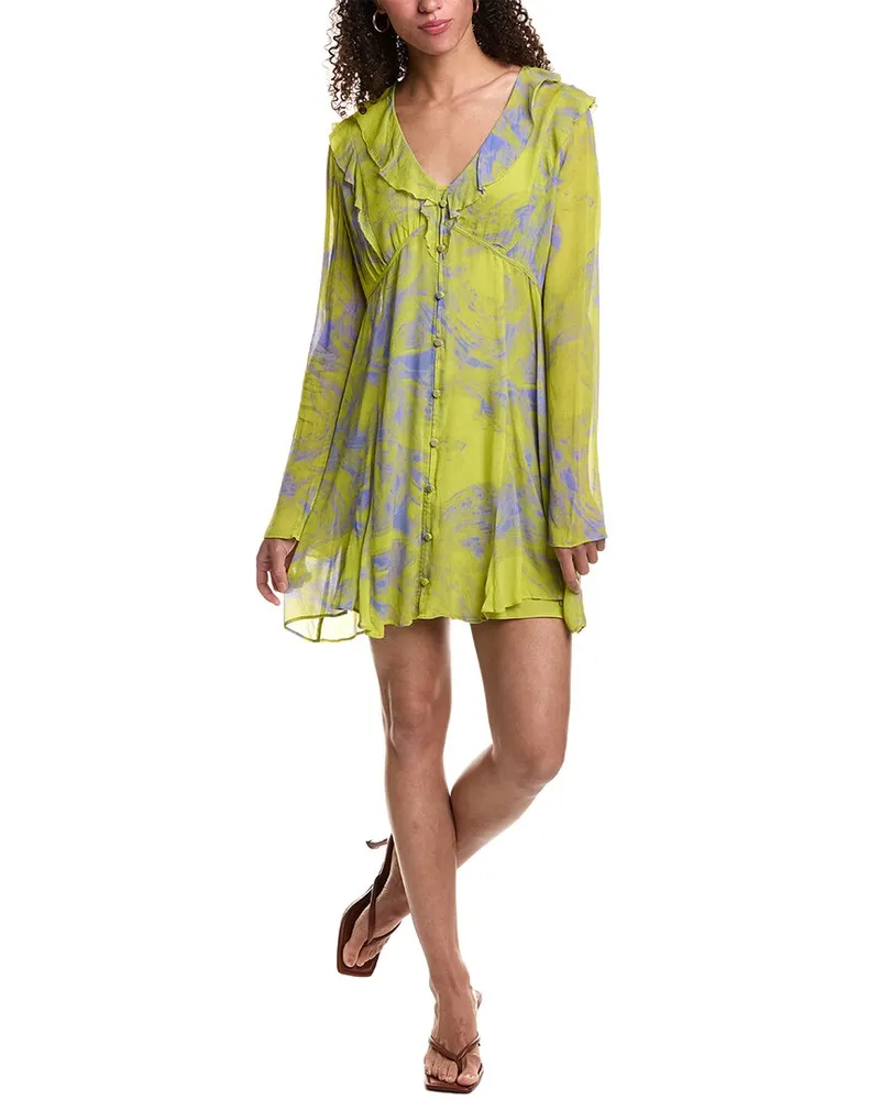 AllSaints Lini Inspiral Mini Dress Green