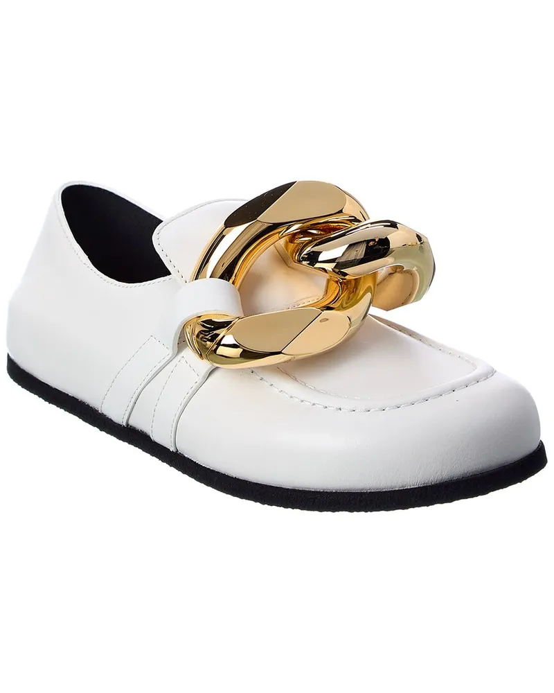 J.W.Anderson Chain Leather Loafer White
