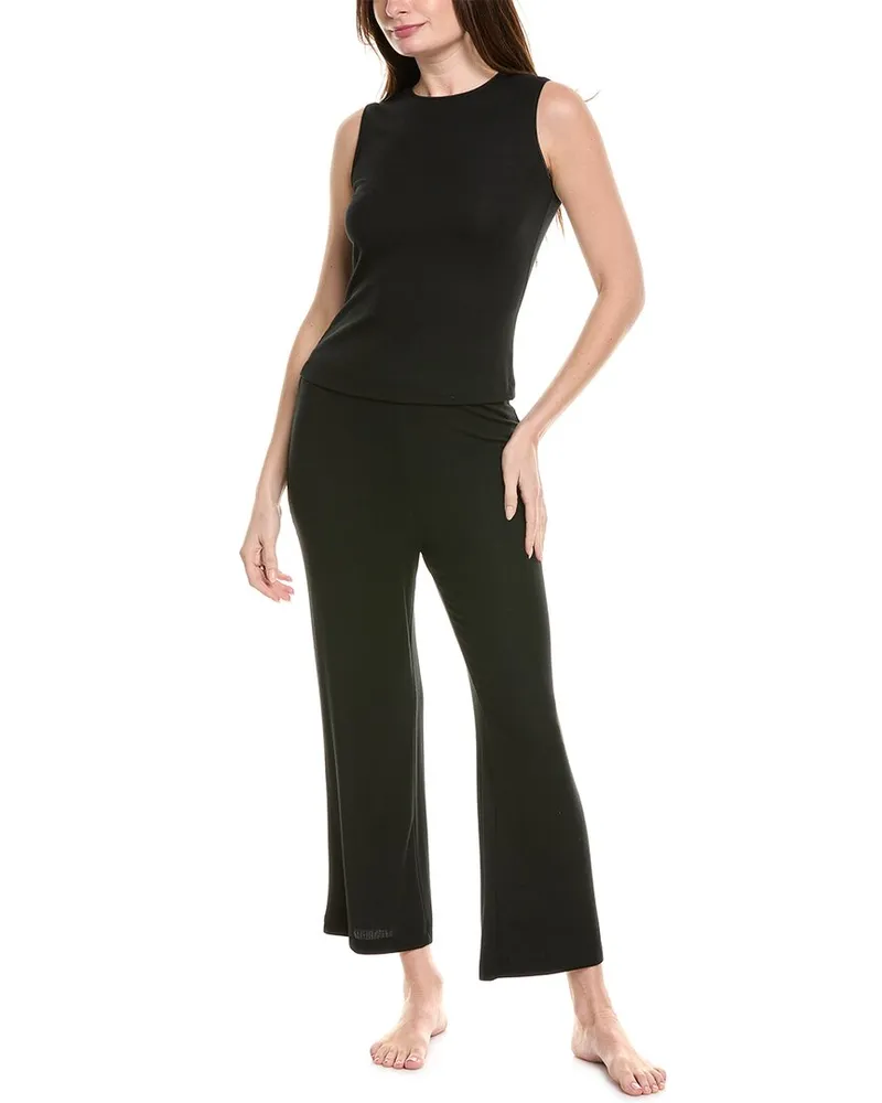 NATORI 2pc Rib Essential Pajama Set Black