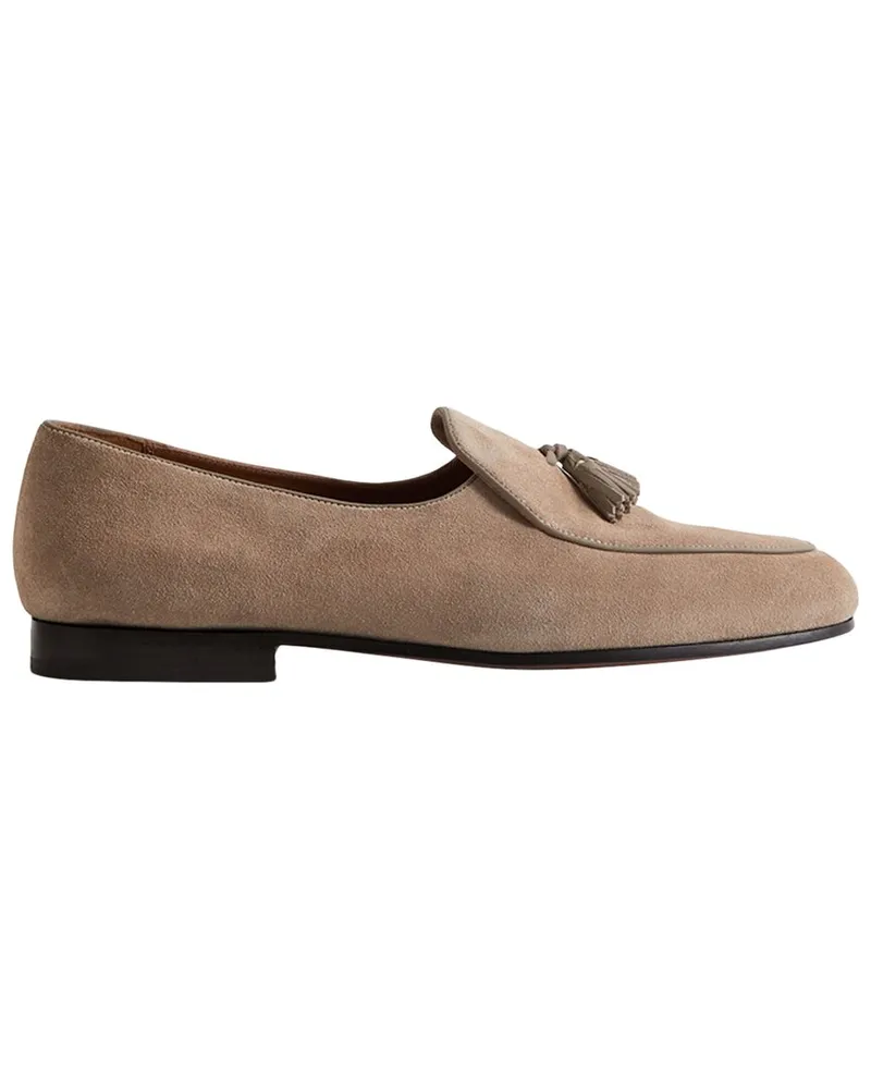 Reiss Harry Leather Loafer Tan