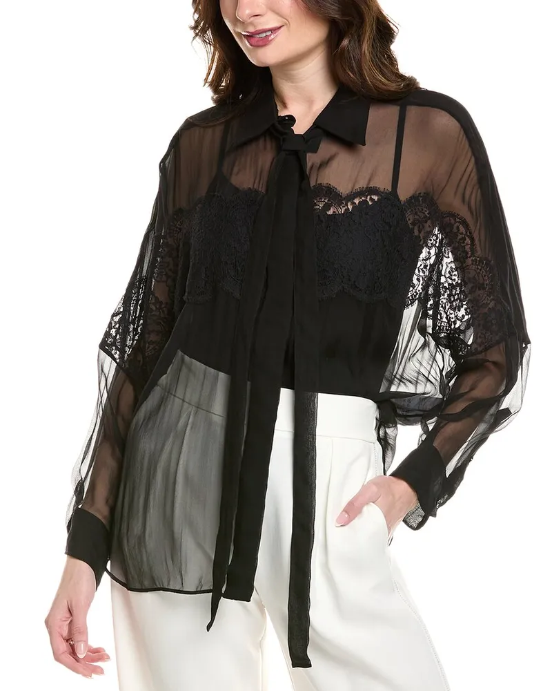 Valentino Garavani Silk Blouse Black