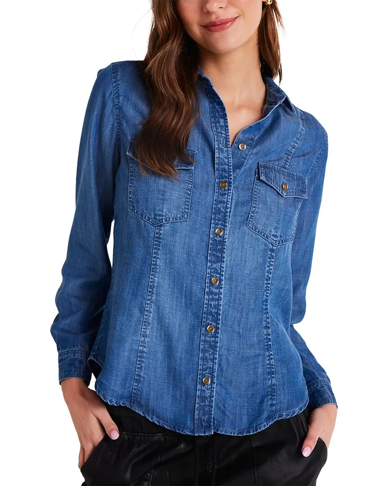 Bella Dahl Long Sleeve Seamed Shirt Nocolor