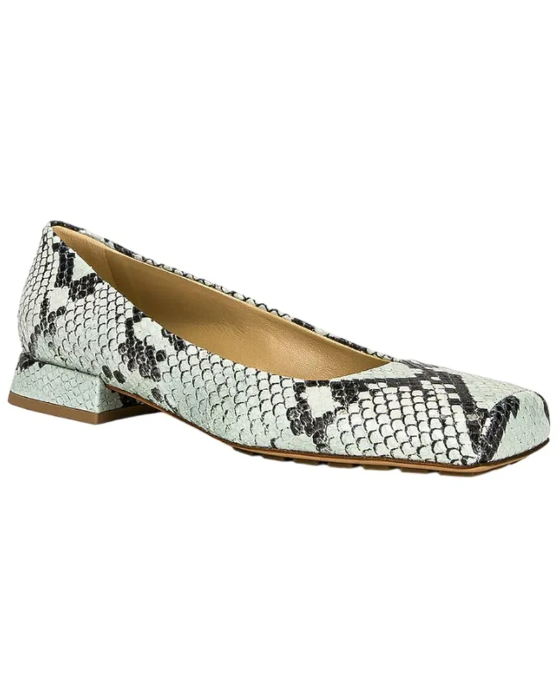 Bottega Veneta Snake-Embossed Leather Pump Blue
