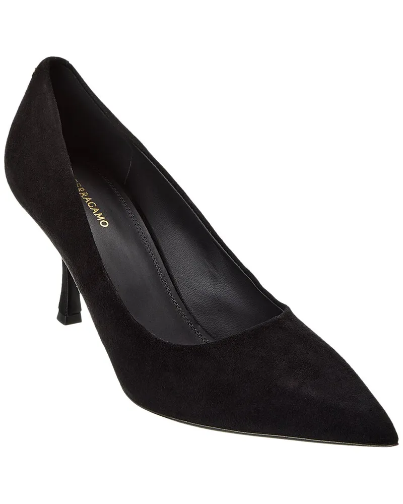 Ferragamo Elydea Suede Pump Black