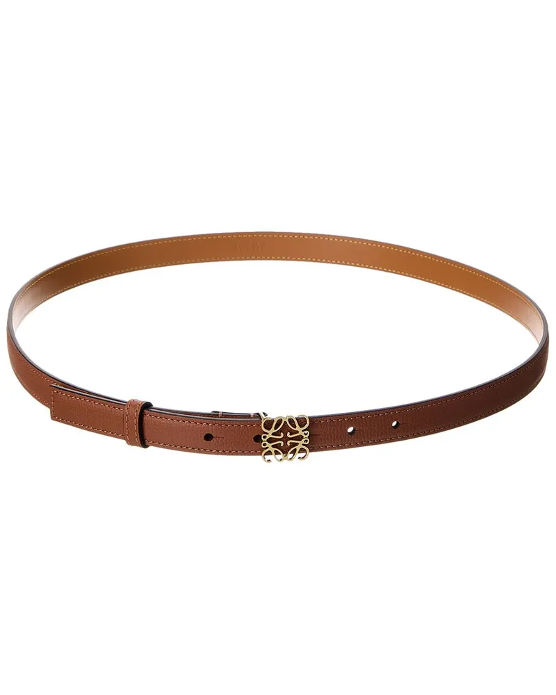 Loewe Anagram Leather Belt Brown