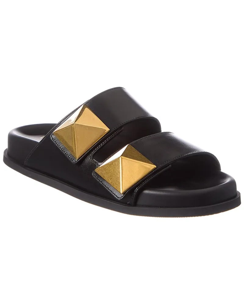 Valentino Garavani One Stud Leather Sandal Black