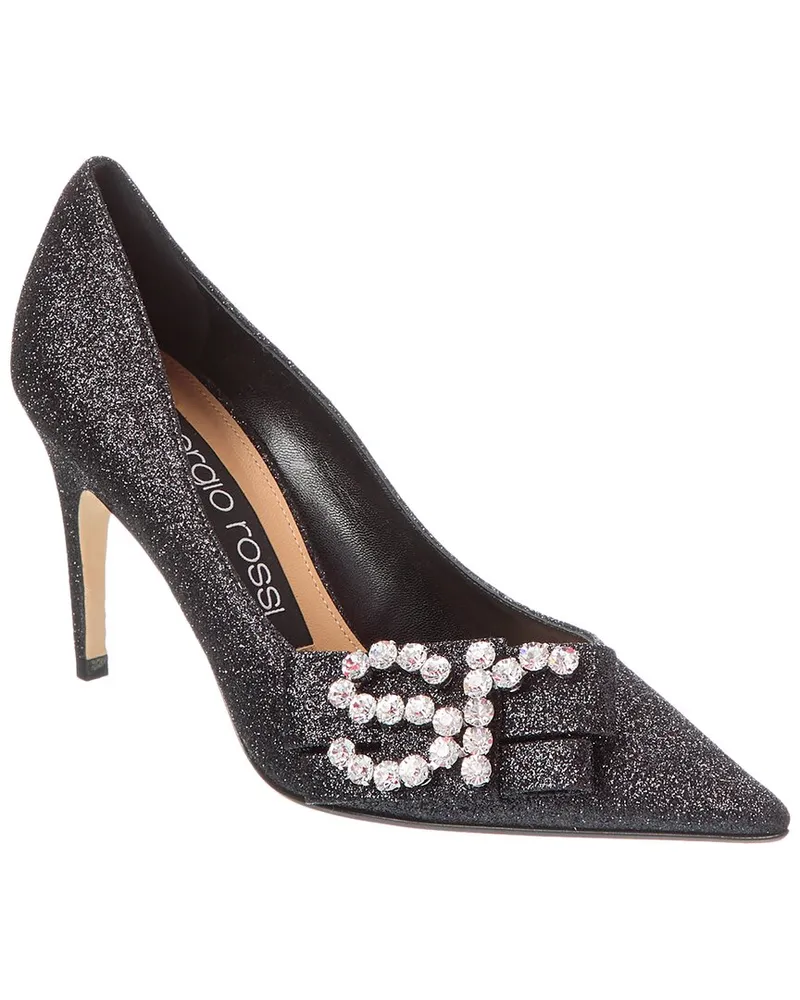 Sergio Rossi SR Glitter Pump Black