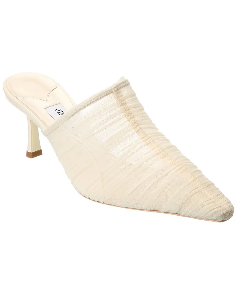 Jimmy Choo Lotta 65 Ruched Tulle Mule White