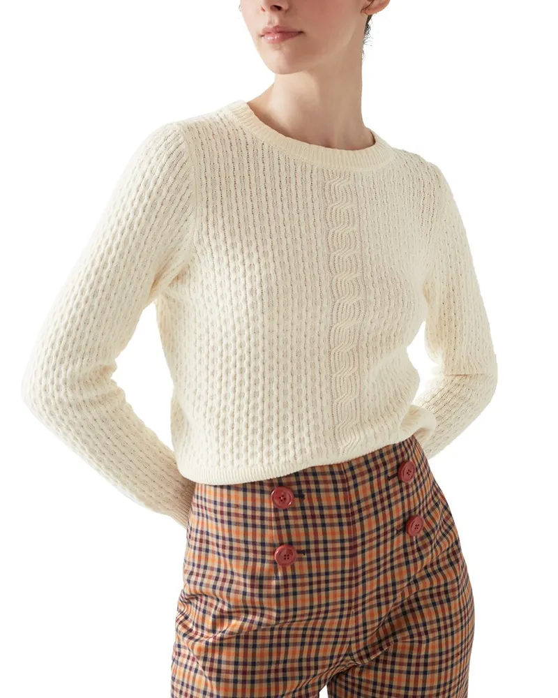 L.K.Bennett  Corey Wool-Blend Knitted Top Nocolor