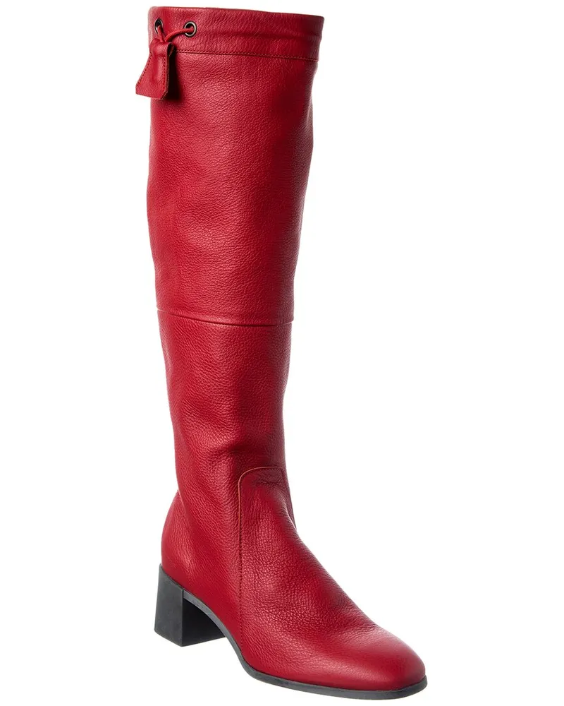 Arche Teorna Leather Knee-High Boot Red