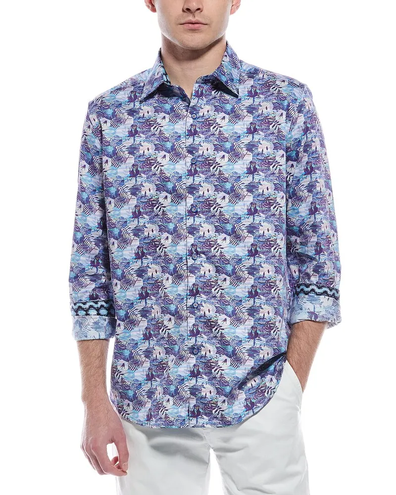 Robert Graham Marius Classic Fit Shirt Blue
