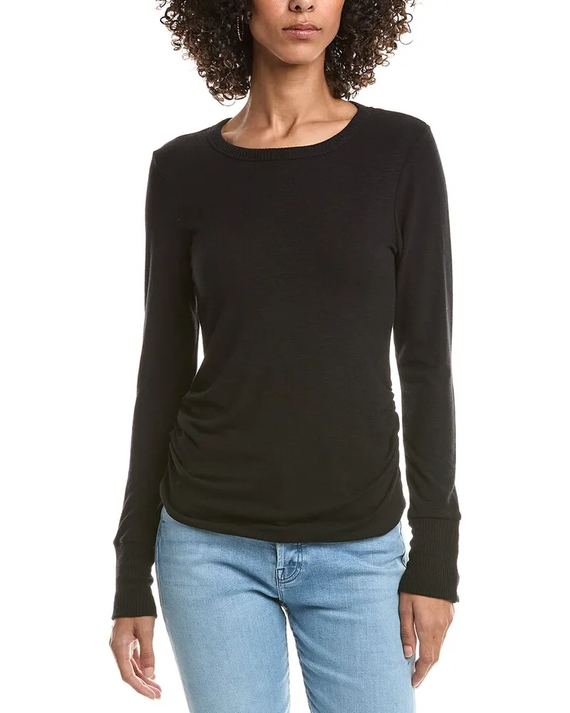 Michael Stars Freja Ruched Top Black