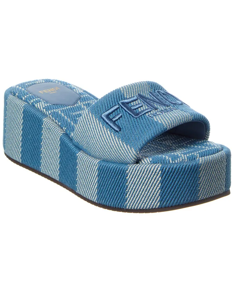 Fendi Sunshine Canvas Platform Sandal Nocolor