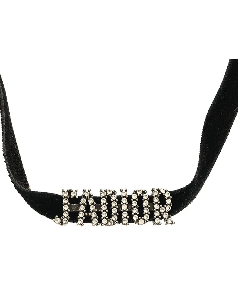 Dior Velvet Crystal J'Adior Choker Necklace (Authentic Pre-Loved Nocolor