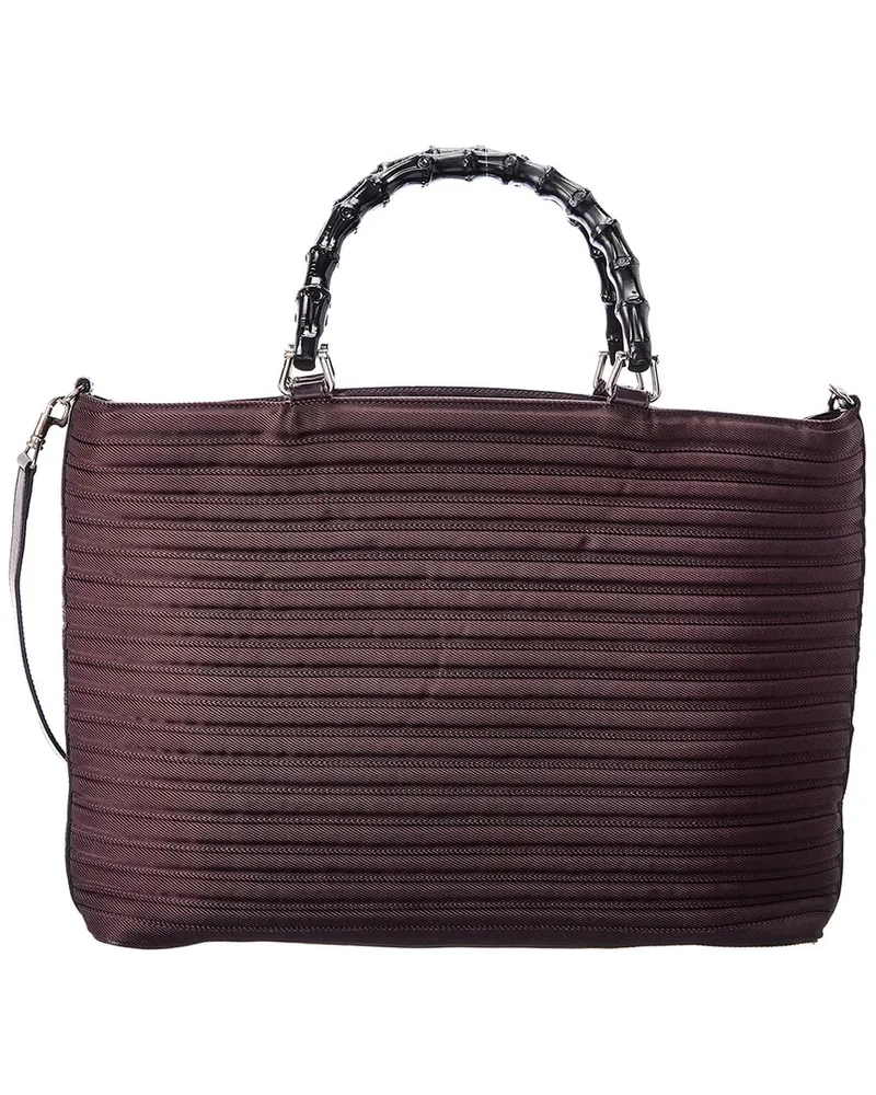 Gucci Black Leather Bamboo Tote (Authentic Pre-Loved Nocolor
