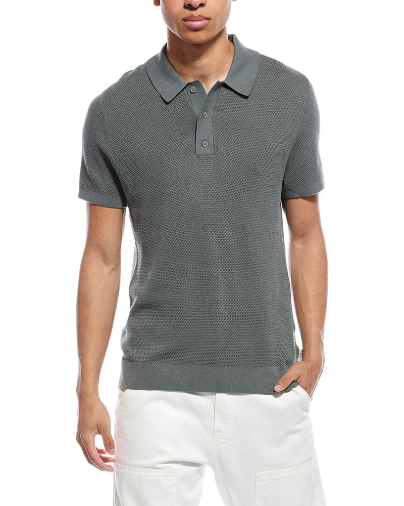 Onia Textured Polo Shirt Green