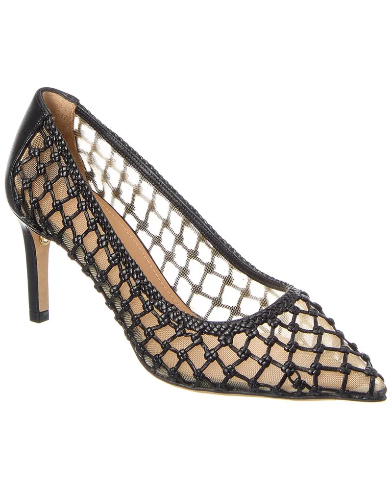 Ferragamo Ilary N70 Mesh & Leather Pump Black