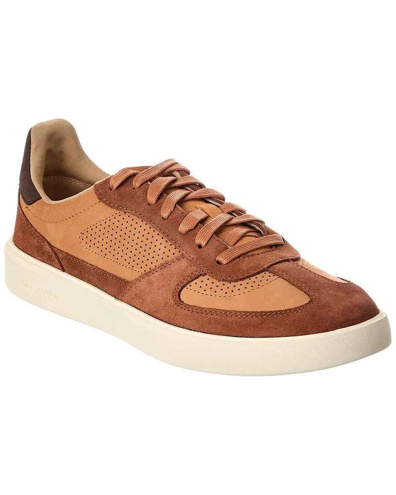 COLE HAAN GCC Modern Turf Leather & Suede Sneaker Brown