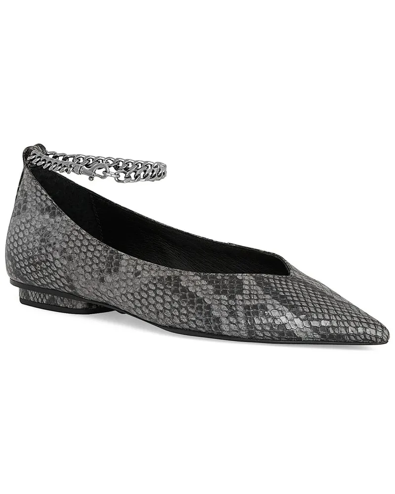 Rebecca Minkoff Chain Ankle Leather Ballet Flat Nocolor