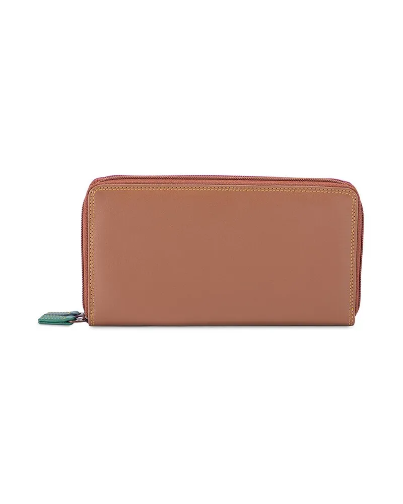 Mywalit Large Double Zip Around Leather Purse Nocolor