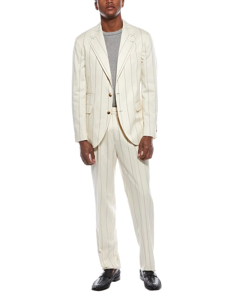 Brunello Cucinelli 2pc Wool-Blend Suit with Pleated Pant Nocolor