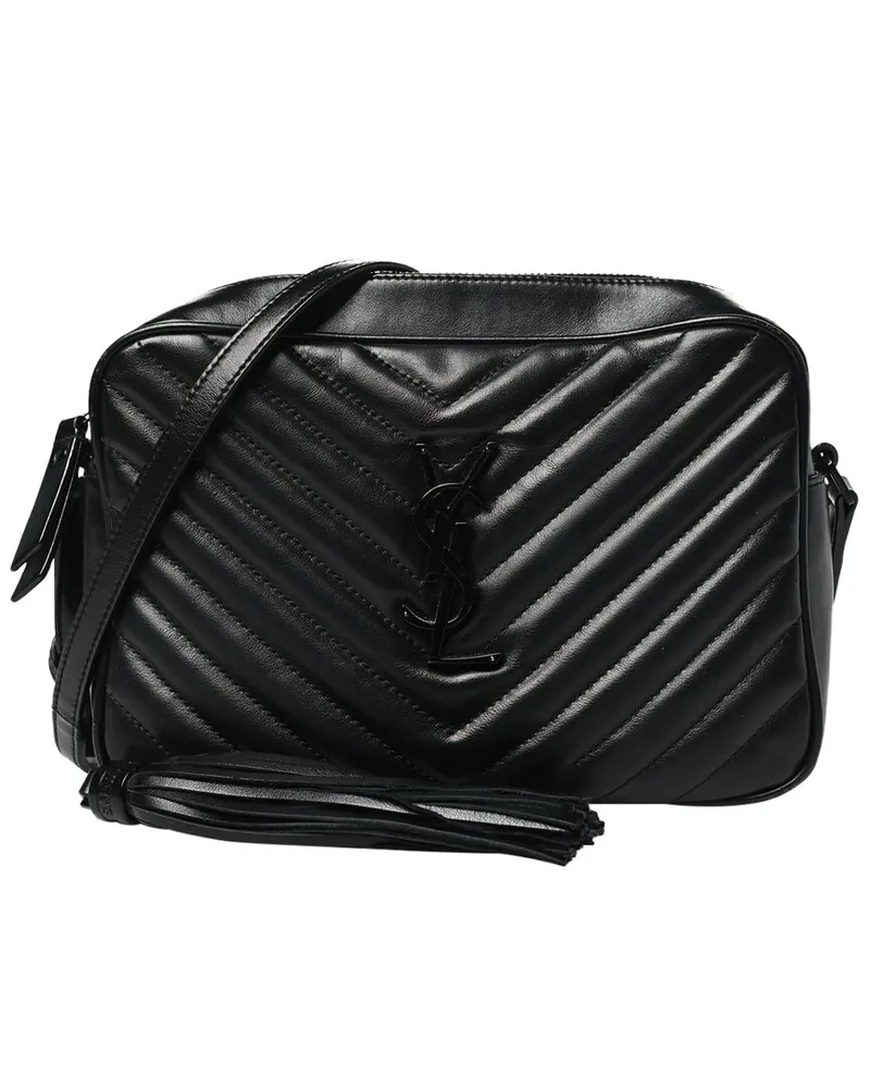 Saint Laurent Black Monogram Coated Canvas Lou Camera Bag (Authentic Pre-  Loved Nocolor