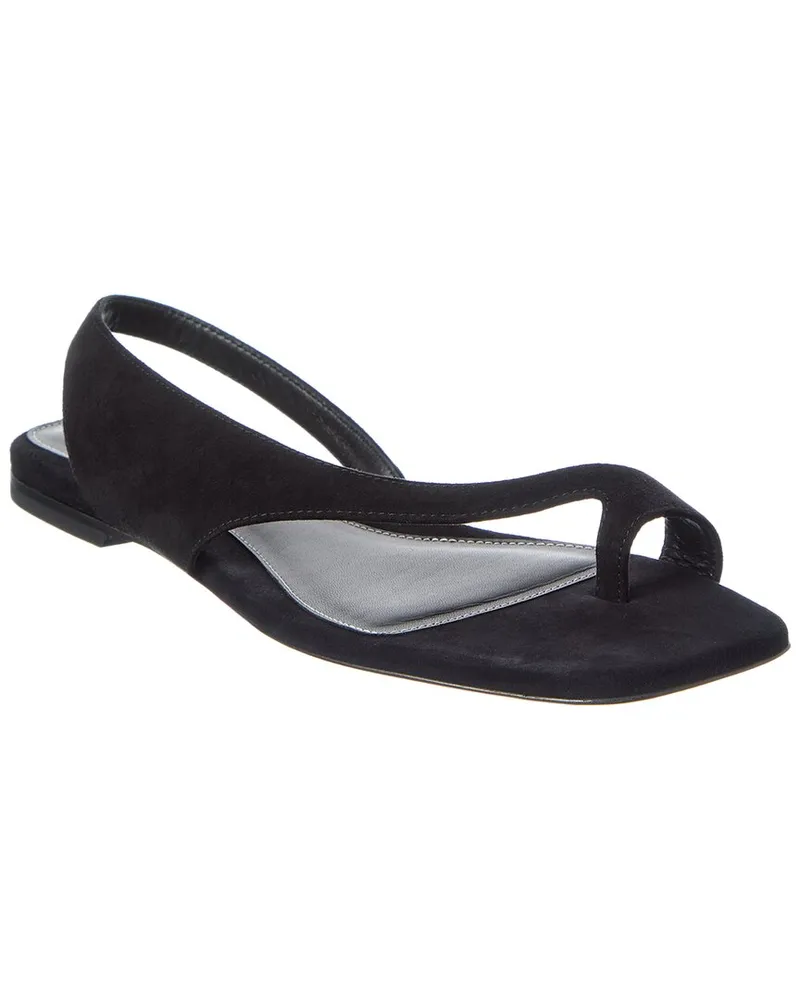 Totême Thong Suede Sandal Black