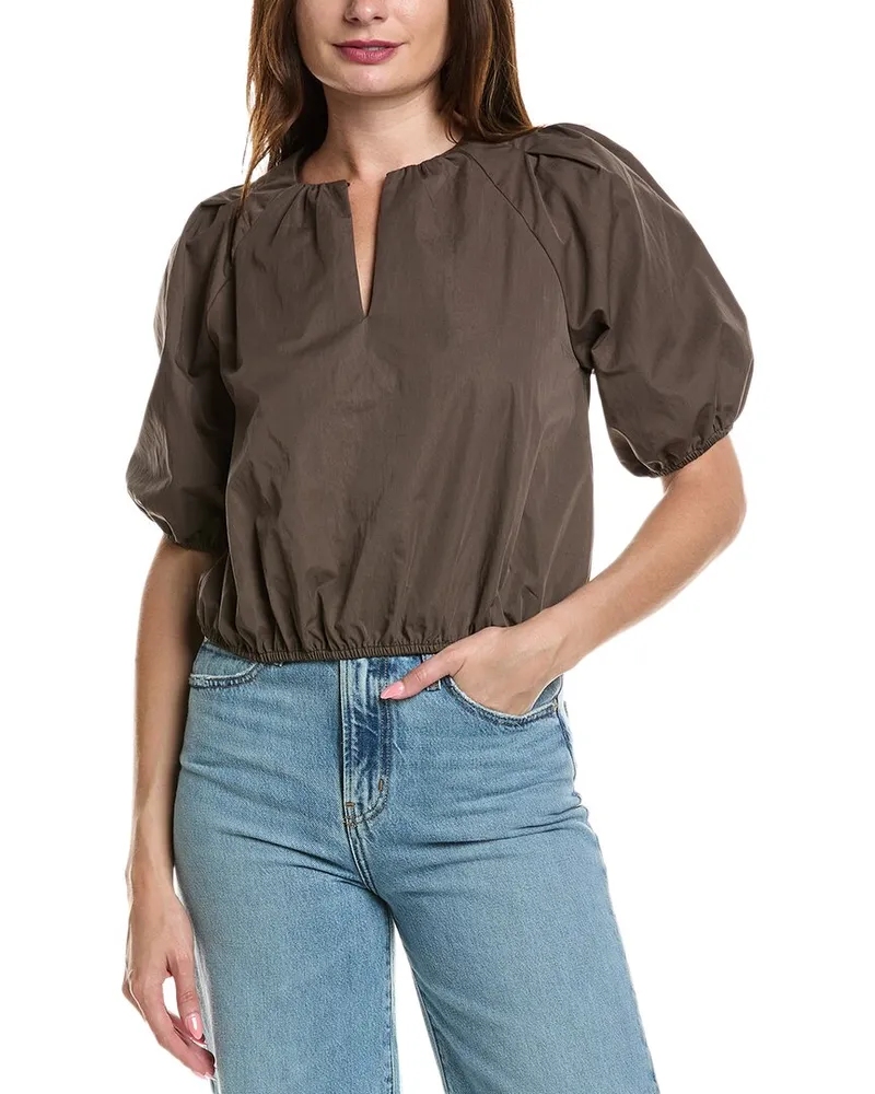Kenneth Cole Cropped Shirt Brown