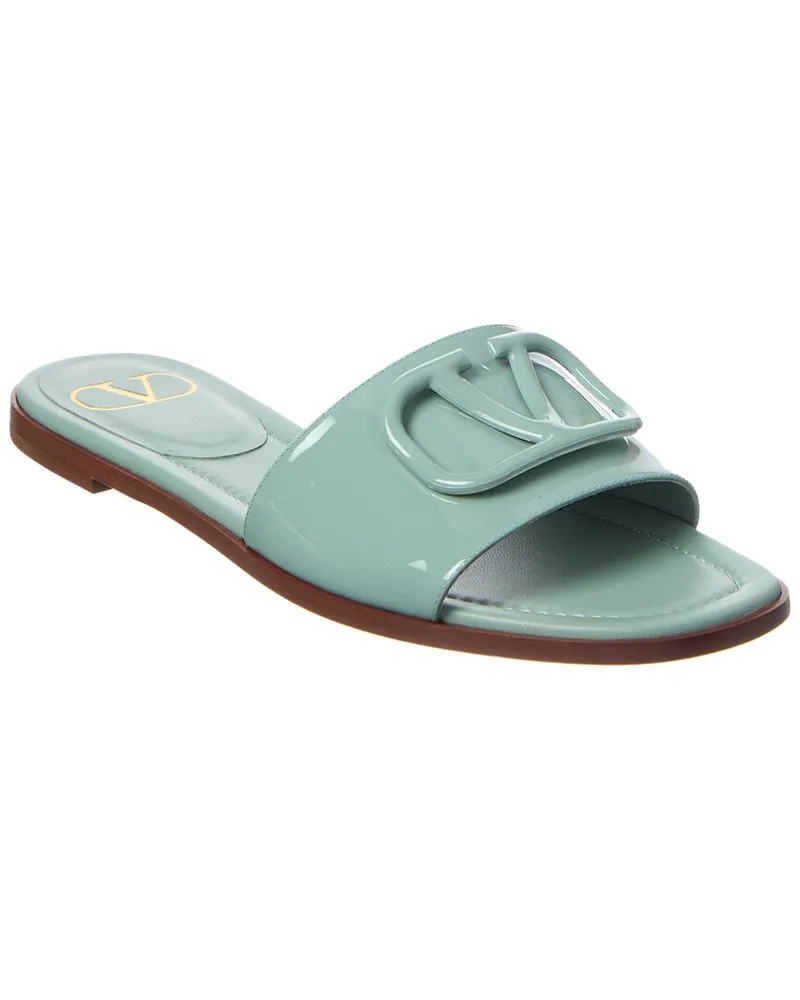 Valentino Garavani VLogo Signature Patent Sandal Blue