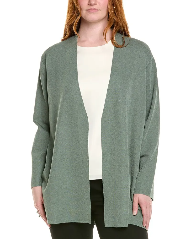 Anne Klein Plus Napa Cardigan Green