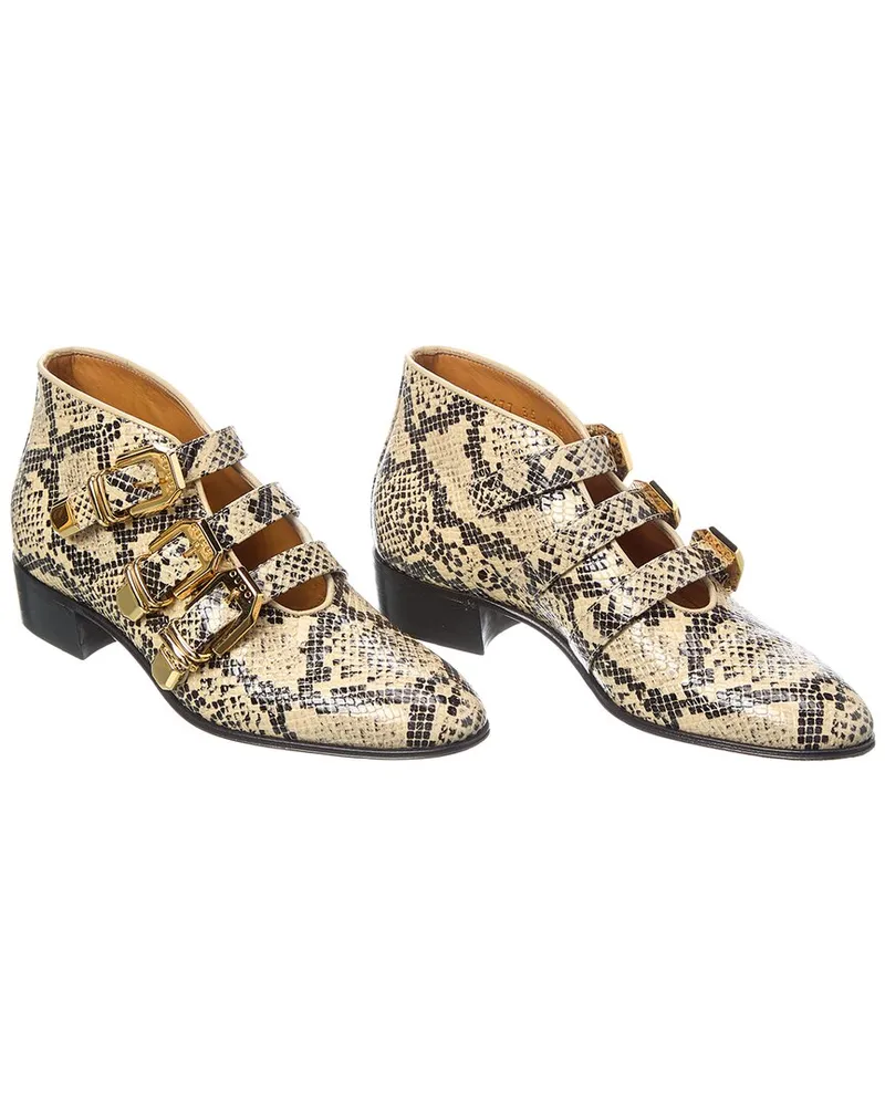 Gucci Python-Embossed Leather Bootie (Authentic Pre-Loved Nocolor