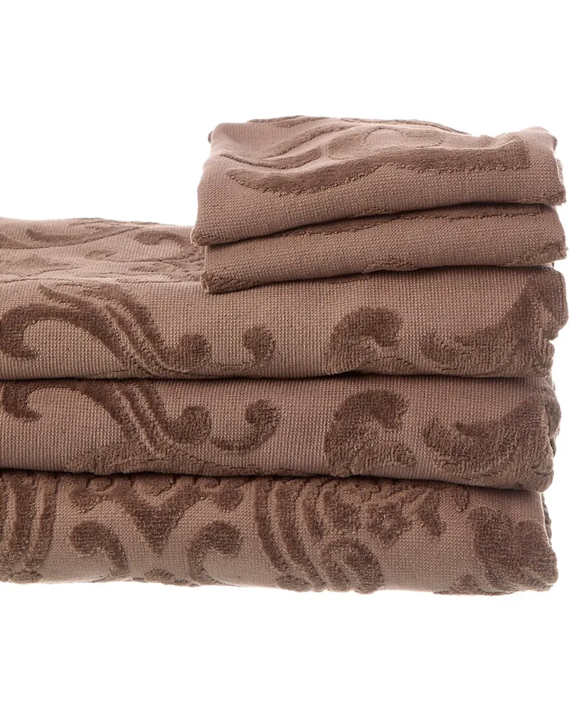 Dolce & Gabbana Barocco Logo-Jacquard Towel, Set of 5 Brown