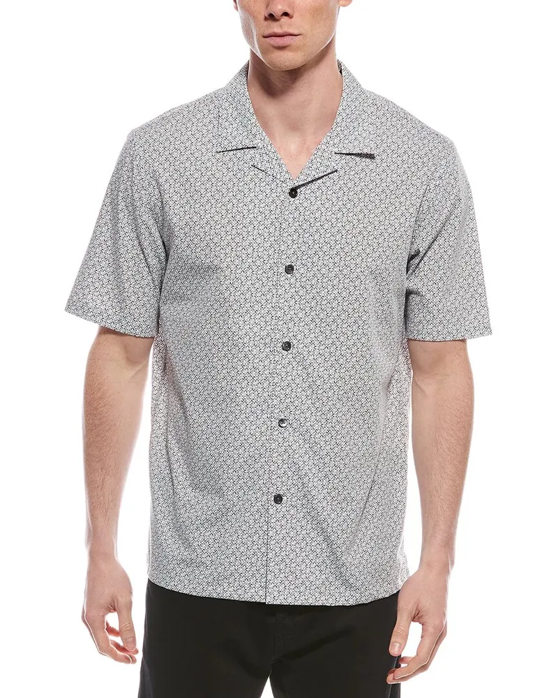 Theory Daze Shell Print Shirt Gray