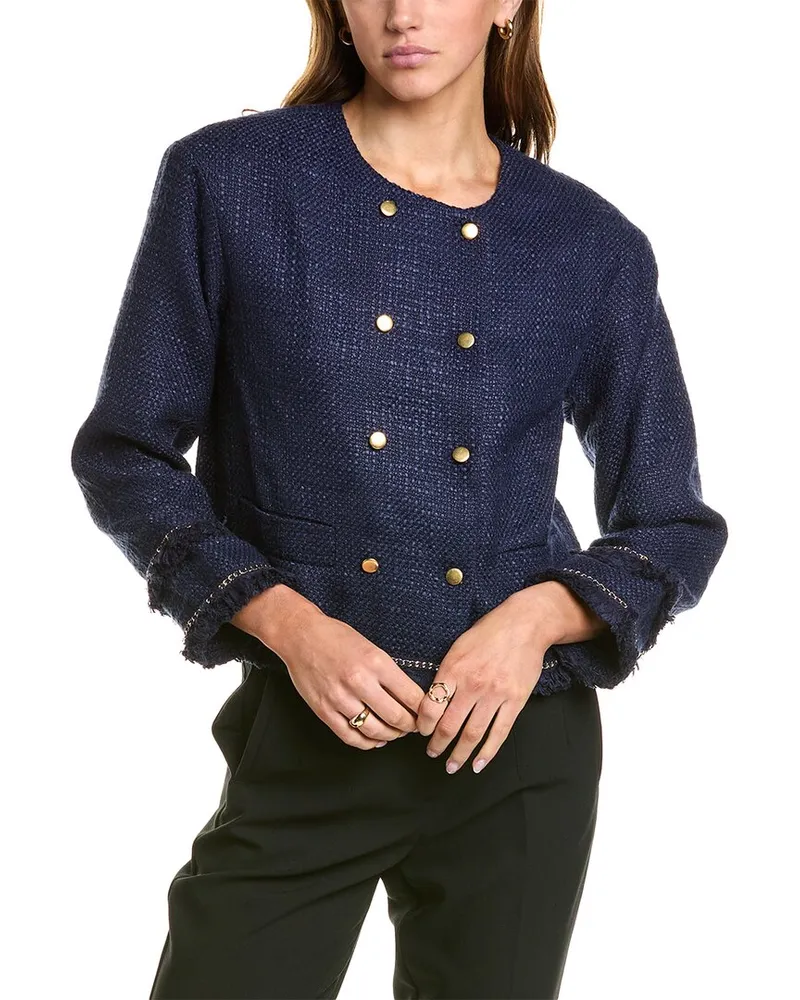 Amanda Uprichard Moriah Jacket Blue