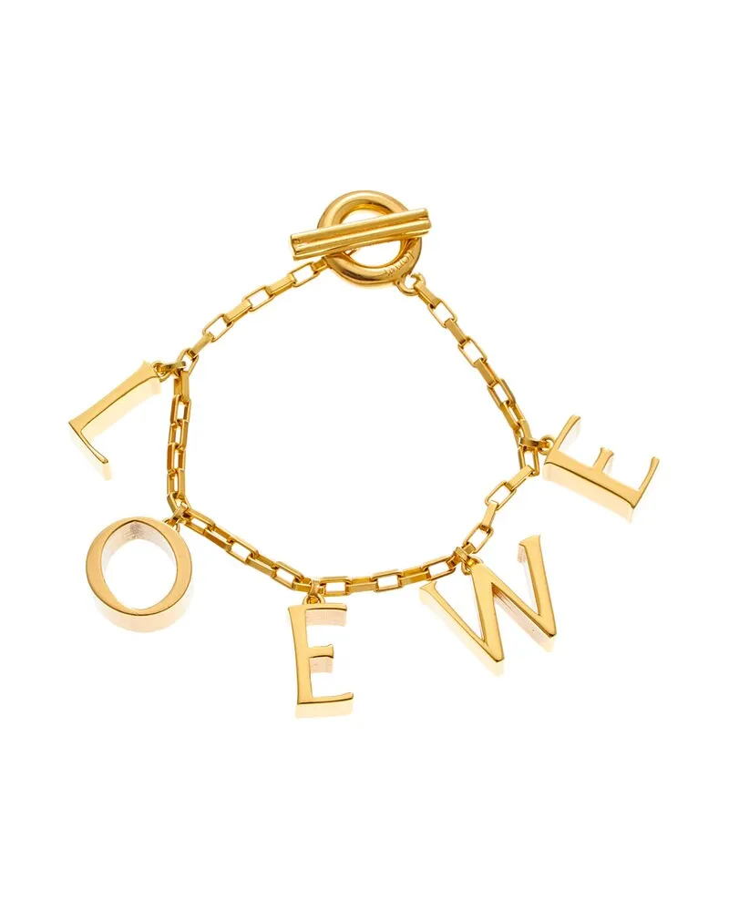 Loewe Silver Toggle Charm Bracelet Gold