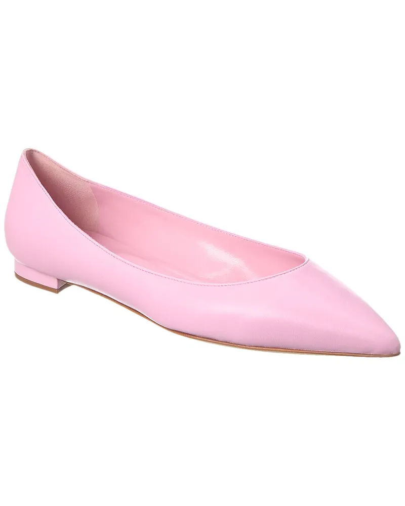 Manolo Blahnik Kietta Leather Flat Pink