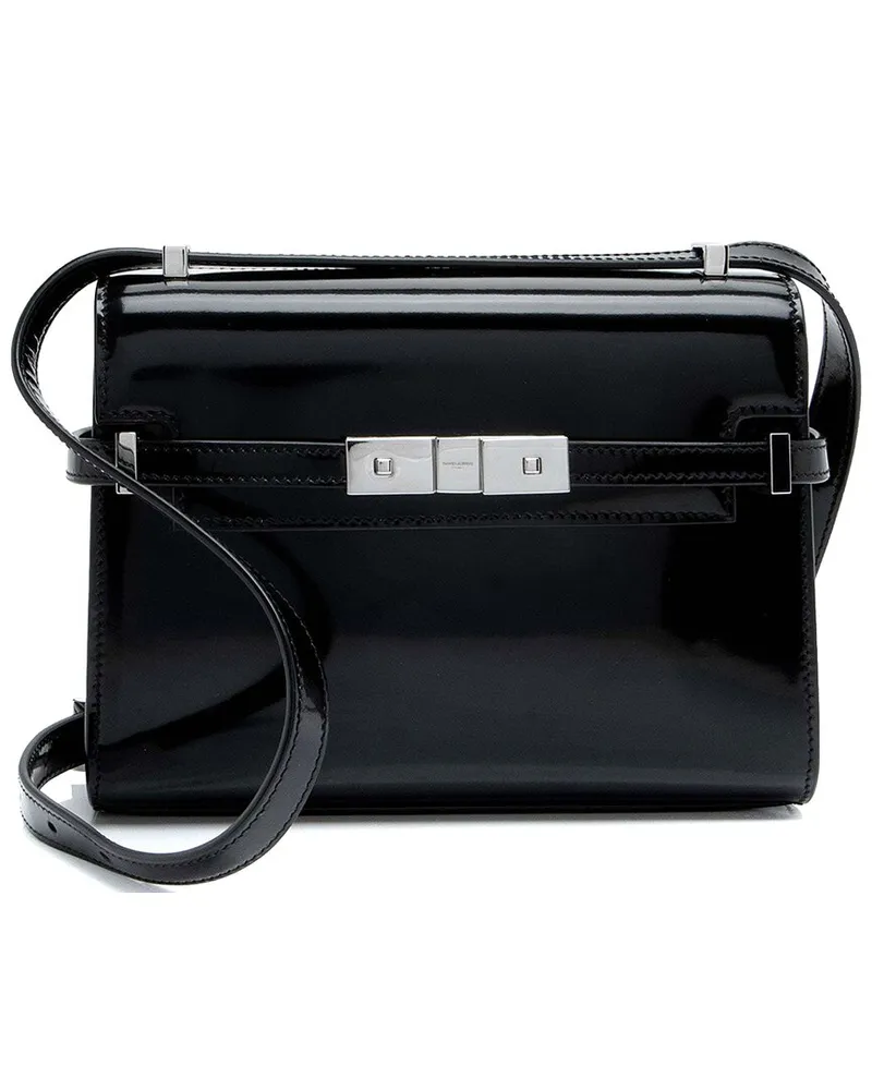 Saint Laurent Black Brushed Leather Manhattan Mini Shoulder Bag (Authentic  Pre-Loved Nocolor