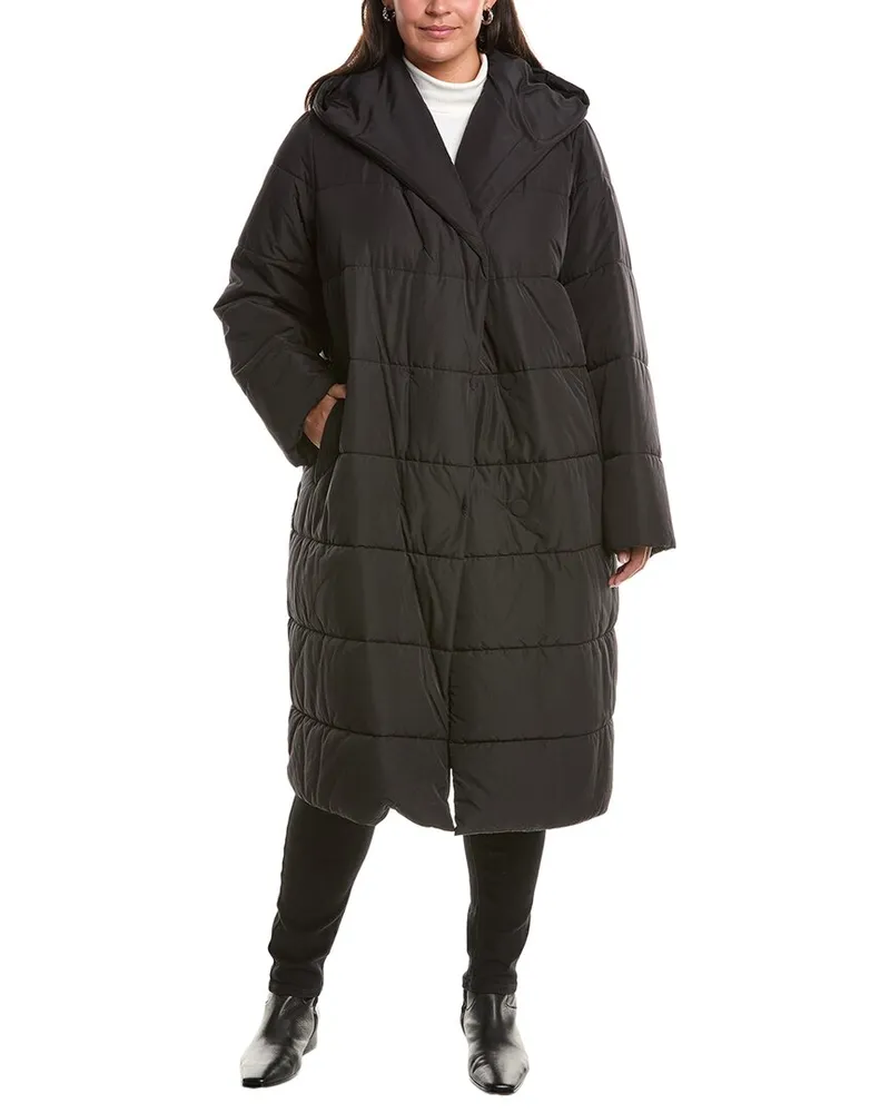 Marina Rinaldi Plus Colleg Quilted Coat Nocolor