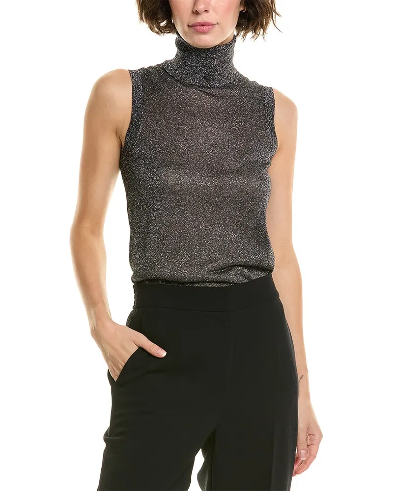 Michael Kors Met Turtleneck Tank Silver