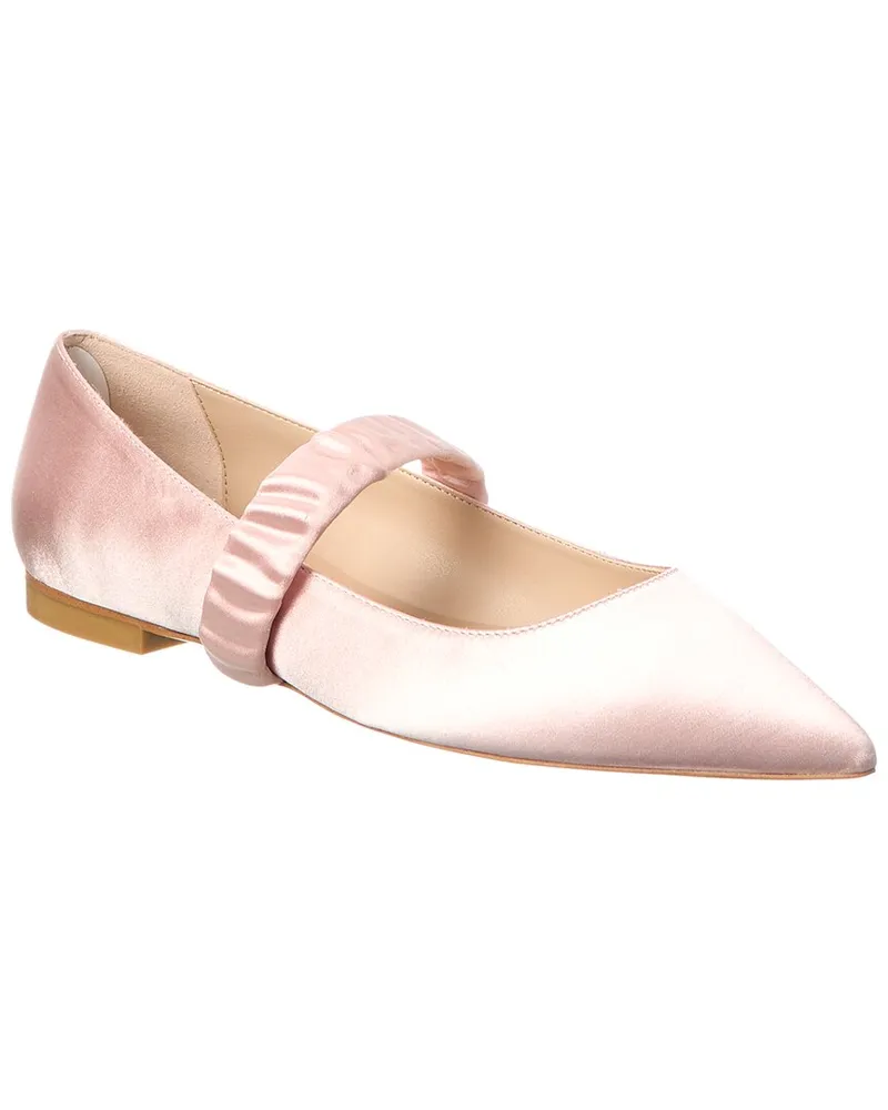 Stuart Weitzman Maxine Satin Ballet Flat Pink