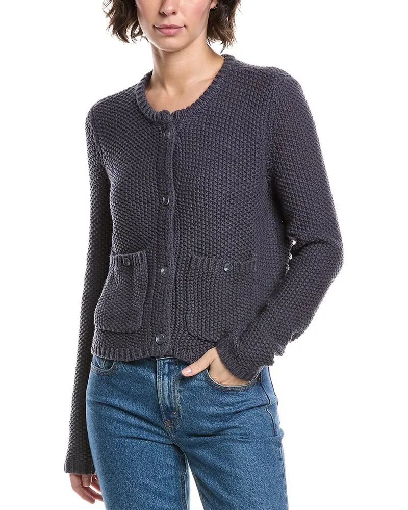 Splendid Andrea Cropped Cardigan Blue