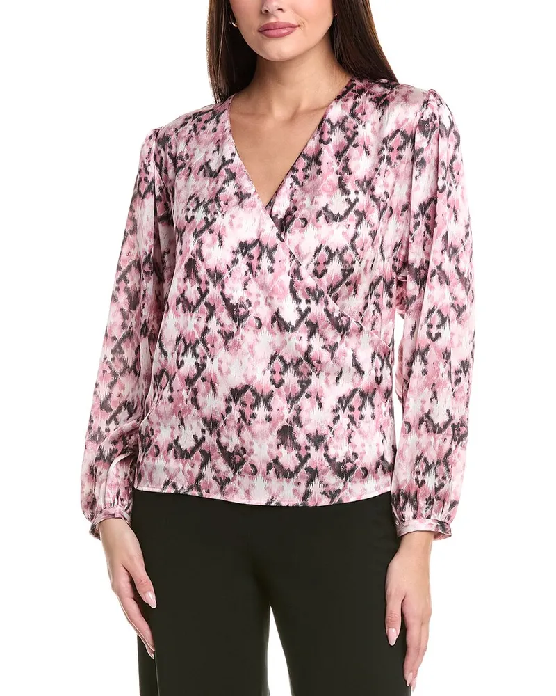 HUGO BOSS Bivie Surplice Top Pink